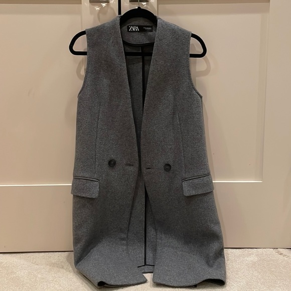 Zara grey warm stylish wool vest - Picture 1 of 4